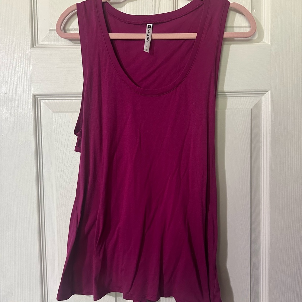 Fabletics Pink Sleeveless Tank Top Relaxed Fit